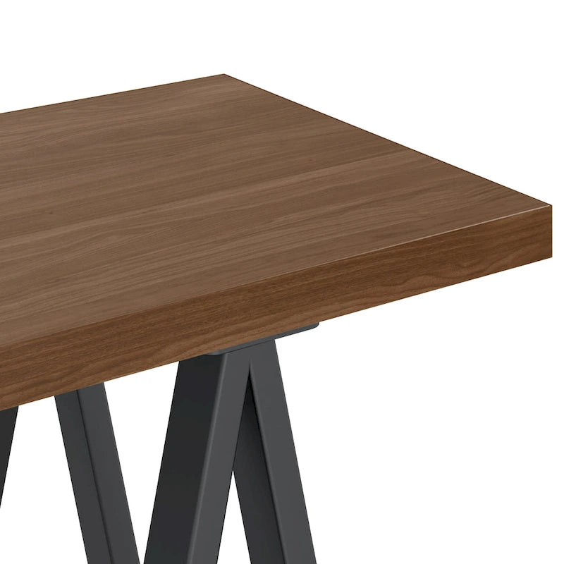 Hawkins SOLID WOOD and Metal 50 inch Wide Modern Industrial SOLID WALNUT WOOD and Metal Console Sofa Table in Walnut 3