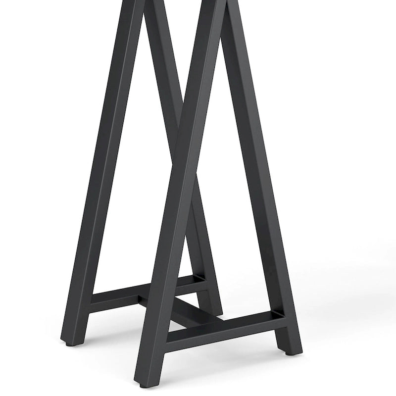 Hawkins SOLID WOOD and Metal 50 inch Wide Modern Industrial SOLID WALNUT WOOD and Metal Console Sofa Table in Walnut 4