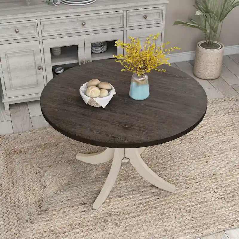 Furniture of America Joyfair Farmhouse White 47-inch Wood Dining Table 3
