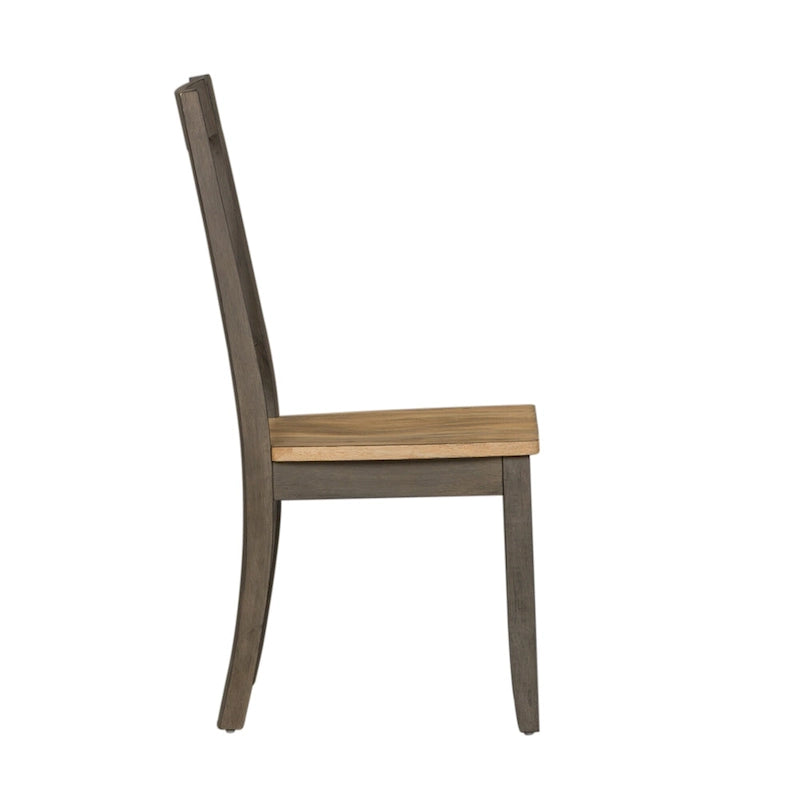 Set tavolo a cavalletto Lindsey Farm Gray e Sandstone da 7 pezzi 9