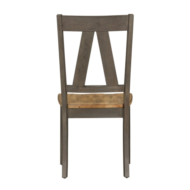 Set tavolo a cavalletto Lindsey Farm Gray e Sandstone da 7 pezzi 10