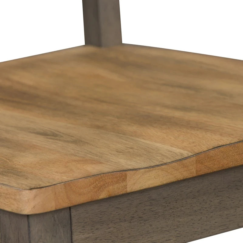 Set tavolo a cavalletto Lindsey Farm Gray e Sandstone da 7 pezzi 11