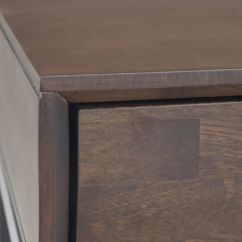 WYNDENHALL Devlin SOLID HARDWOOD and Metal 54 inch Wide Industrial Wide Console Table in Walnut Brown - 54W x 16 D x 30 H 4