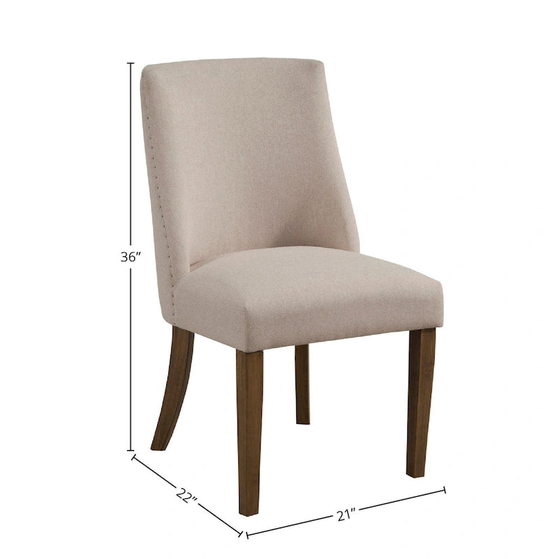 Alpine Furniture Kensington Set of 2 Upholstered Parson Chairs 4