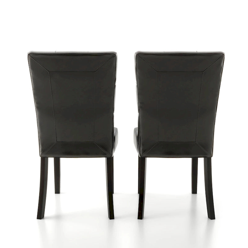 Lerc Contemporary Espresso Faux Leather Tufted Side Chair by Furniture of America (Set of 2) 4