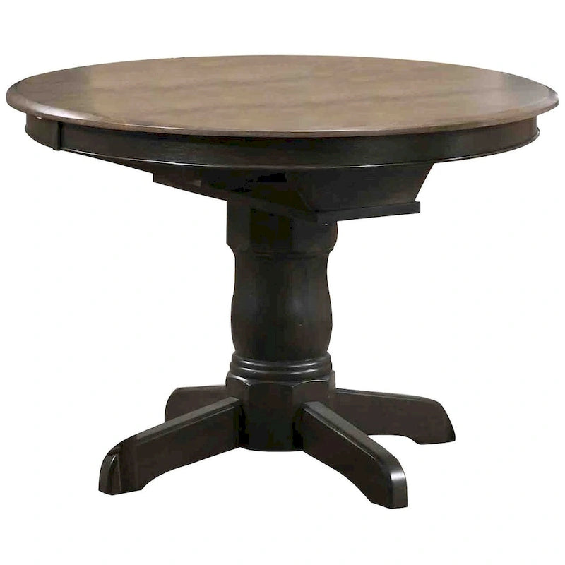 Round Butterfly Leaf Dining Table - N/A