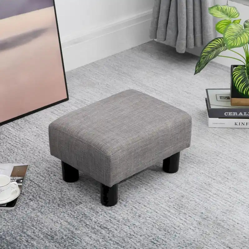 Copper Grove Chaparro Modern Linen Footrest Ottoman