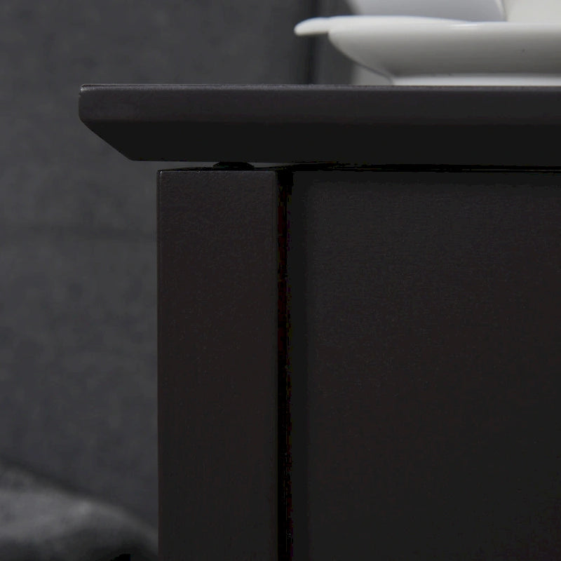 HOMCOM End Side Table in Flip Top Design with Cabinet and Bottom Shelf, Storage Furniture Decoration for Bedroom 6