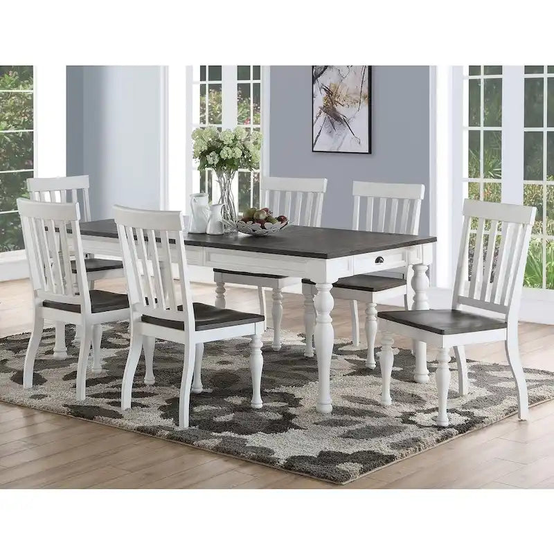 Steve Silver Jillian Farmhouse Two-Tone Side Chair, Set of 2 5