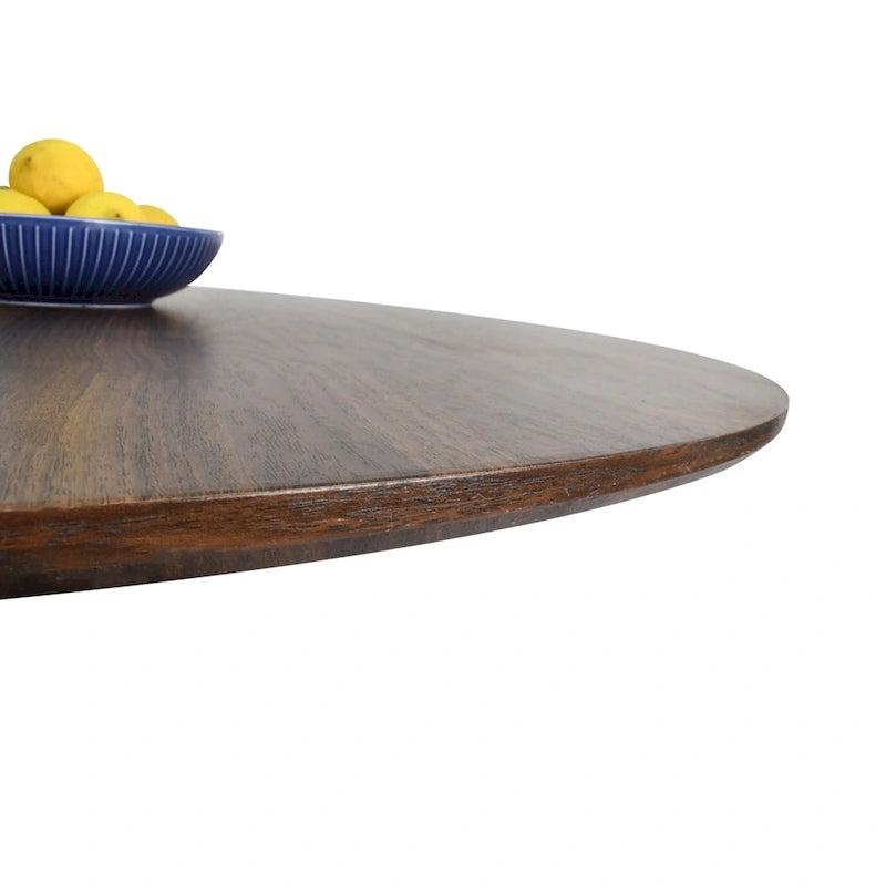 Round Walnut Color Dining Table 6