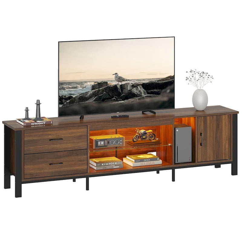 Modern TV Stands for 75/ 80/ 85 inch TV with 2 Drawers - 80 inches 35