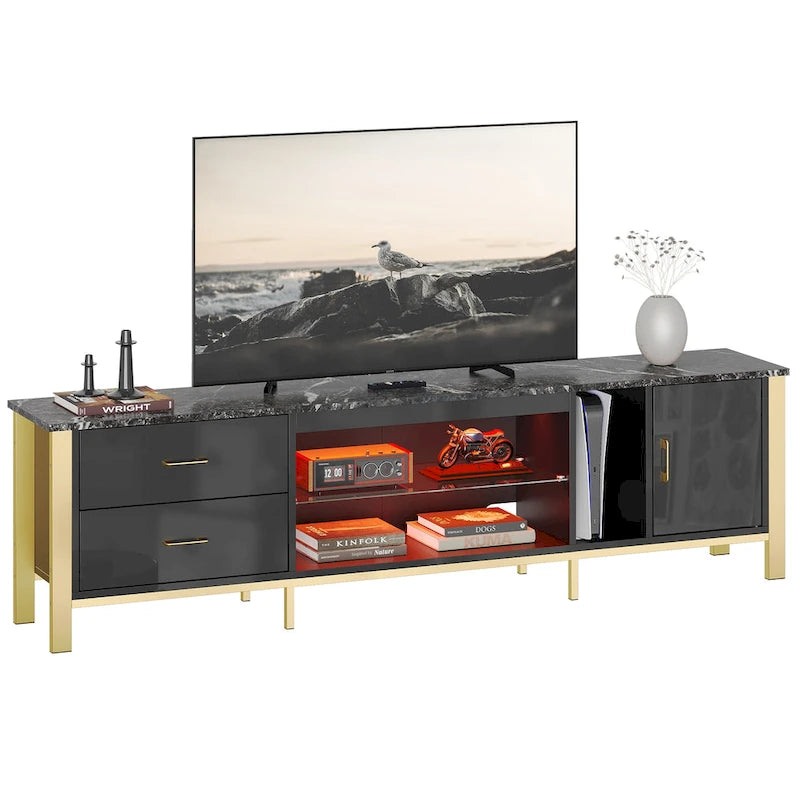 Modern TV Stands for 75/ 80/ 85 inch TV with 2 Drawers - 80 inches 6