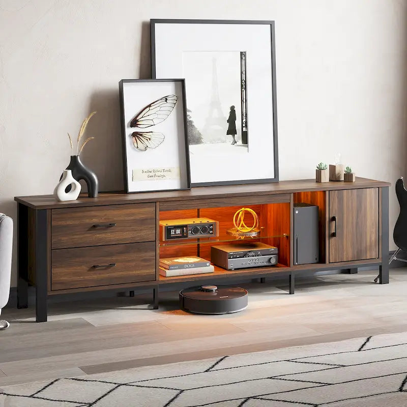 Modern TV Stands for 75/ 80/ 85 inch TV with 2 Drawers - 80 inches 15