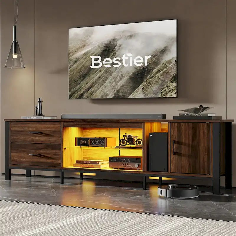 Modern TV Stands for 75/ 80/ 85 inch TV with 2 Drawers - 80 inches 16
