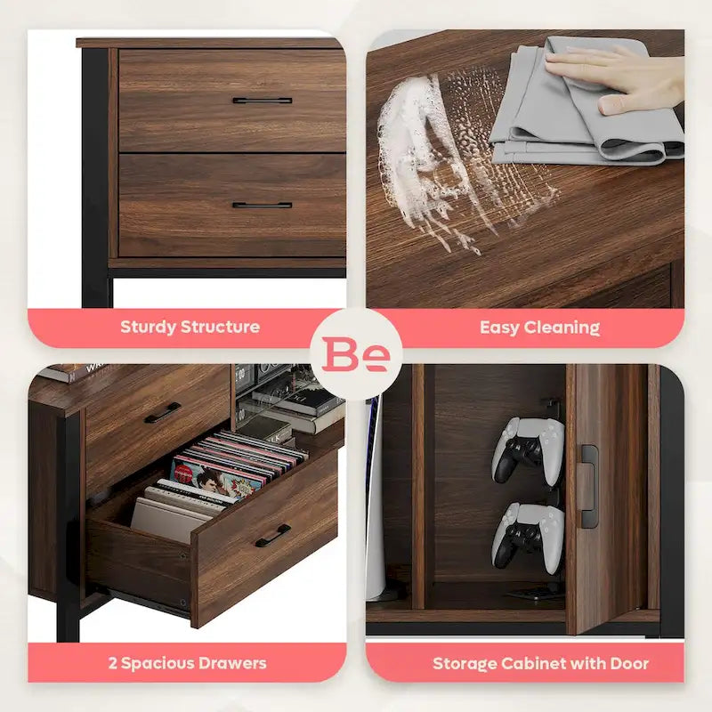 Modern TV Stands for 75/ 80/ 85 inch TV with 2 Drawers - 80 inches 17