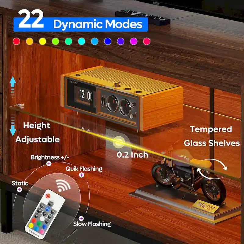 Modern TV Stands for 75/ 80/ 85 inch TV with 2 Drawers - 80 inches 19