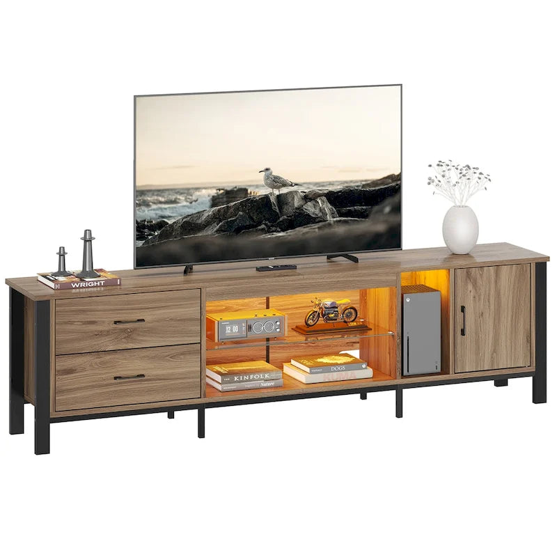 Modern TV Stands for 75/ 80/ 85 inch TV with 2 Drawers - 80 inches 23