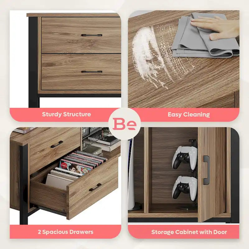 Modern TV Stands for 75/ 80/ 85 inch TV with 2 Drawers - 80 inches 25