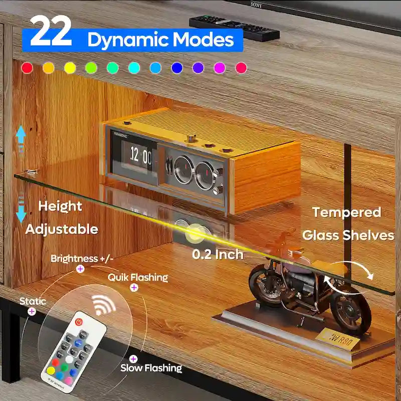 Modern TV Stands for 75/ 80/ 85 inch TV with 2 Drawers - 80 inches 26
