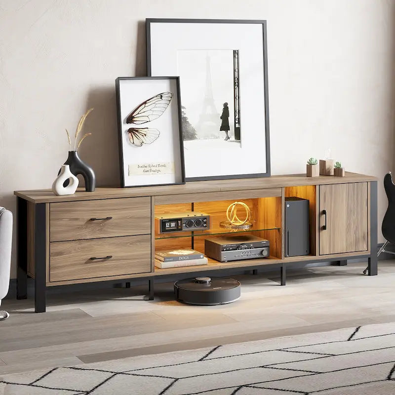Modern TV Stands for 75/ 80/ 85 inch TV with 2 Drawers - 80 inches 29