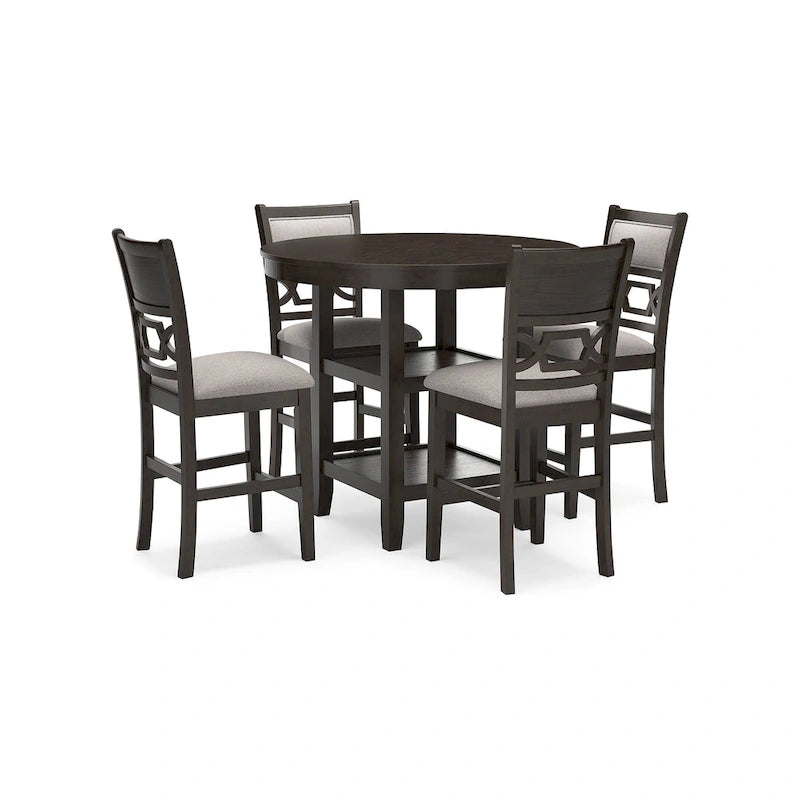 Signature Design by Ashley Langwest Counter Height Dining Table and 4 Barstools (Set of 5) 2