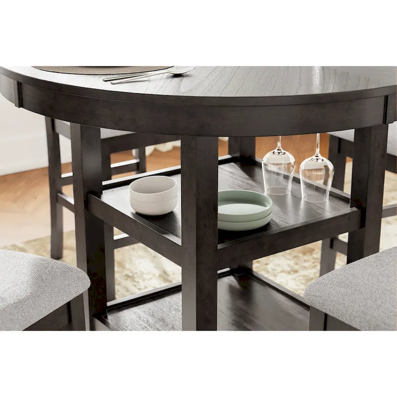 Signature Design by Ashley Langwest Counter Height Dining Table and 4 Barstools (Set of 5) 4