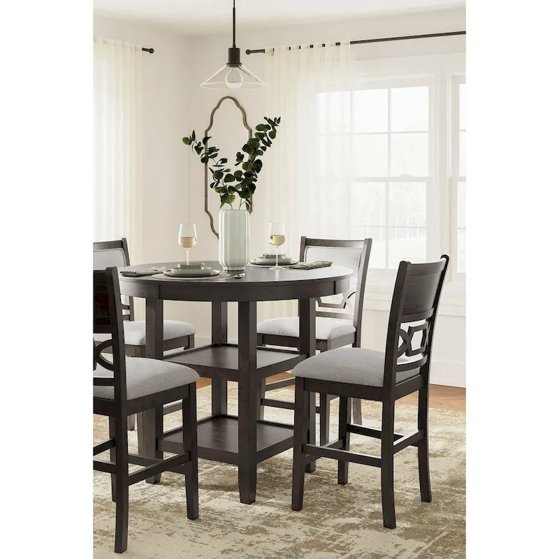 Signature Design by Ashley Langwest Counter Height Dining Table and 4 Barstools (Set of 5) 5