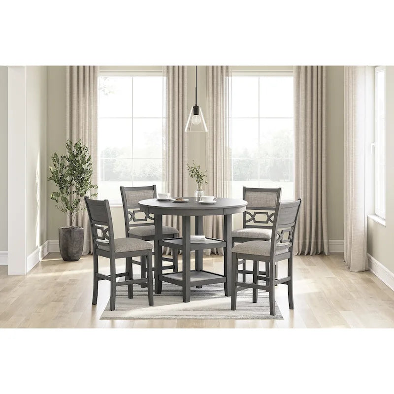 Signature Design by Ashley Langwest Counter Height Dining Table and 4 Barstools (Set of 5) 6