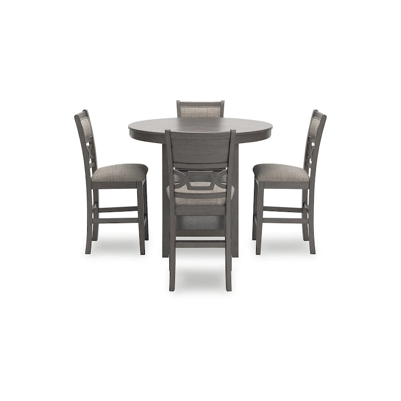 Signature Design by Ashley Langwest Counter Height Dining Table and 4 Barstools (Set of 5) 8
