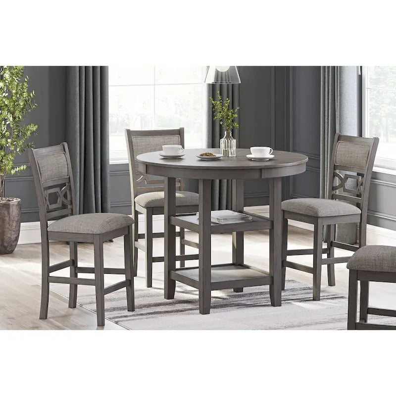 Signature Design by Ashley Langwest Counter Height Dining Table and 4 Barstools (Set of 5) 10
