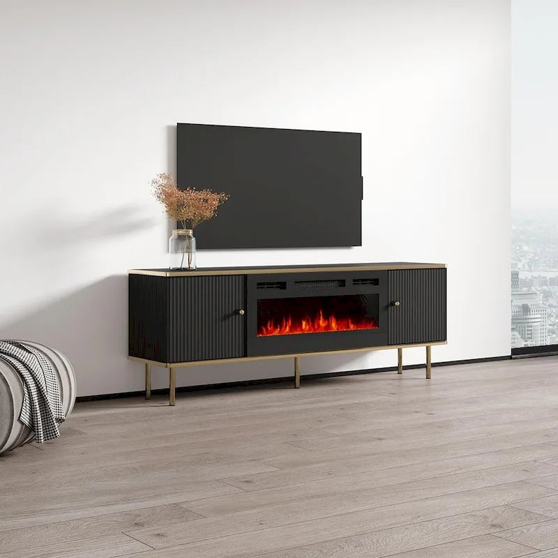 Camino elettrico Camelia BL-EF con mobile TV da 63 pollici 3