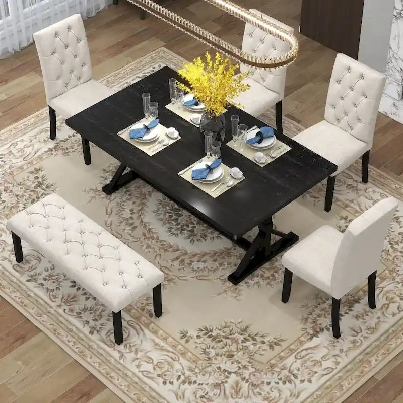 Set da pranzo da 6 pezzi in stile rustico 16
