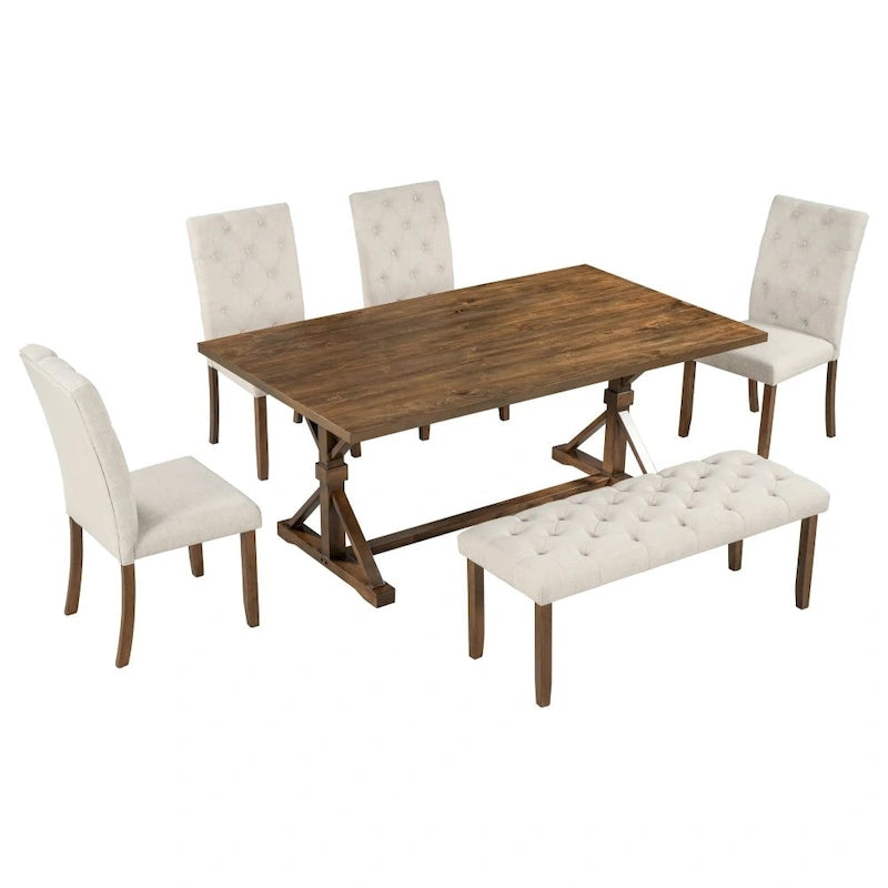 Set da pranzo da 6 pezzi in stile rustico 11
