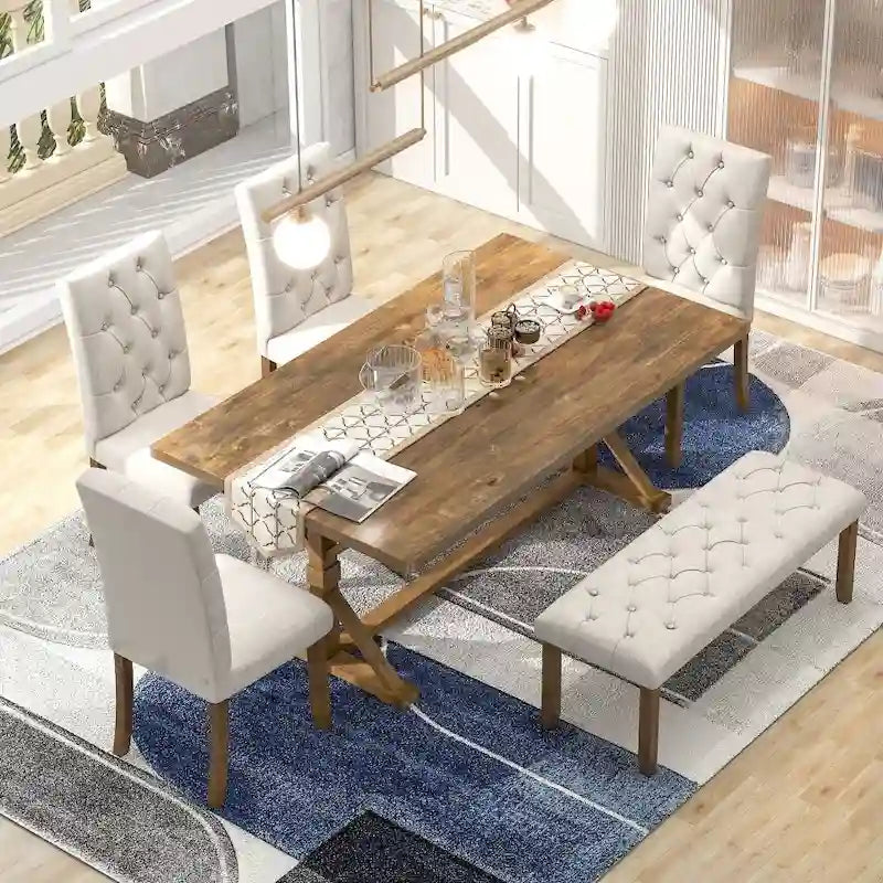 Set da pranzo da 6 pezzi in stile rustico 12