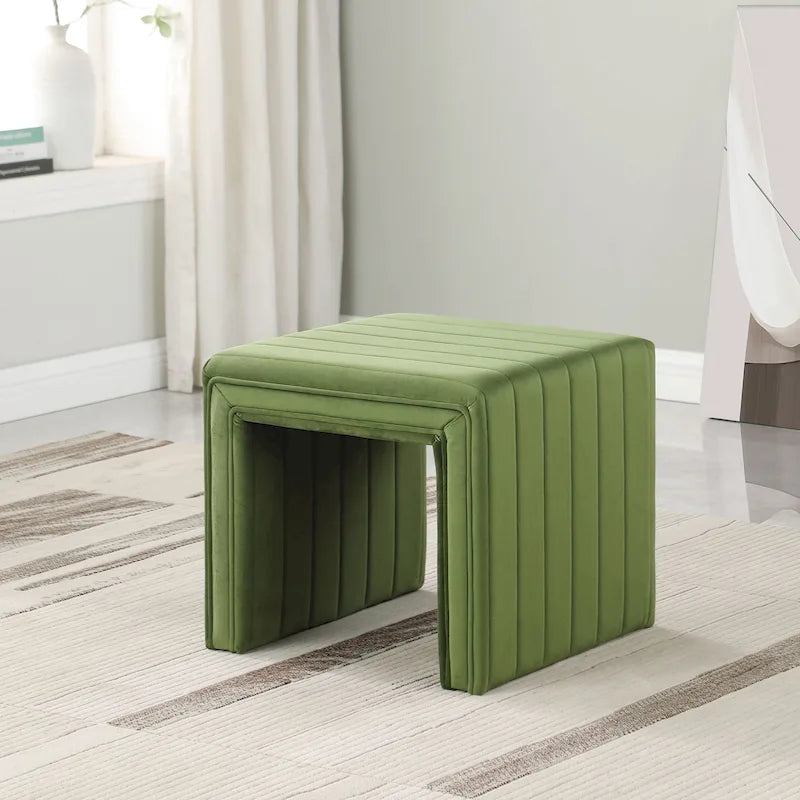 HomePop Modern Channel Ottoman 36