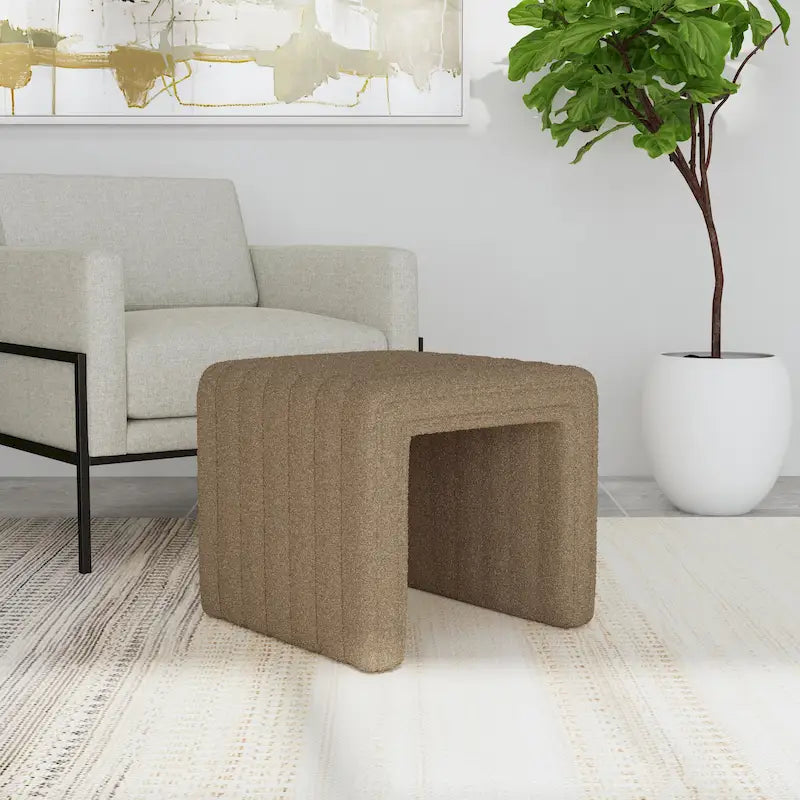 HomePop Modern Channel Ottoman 39