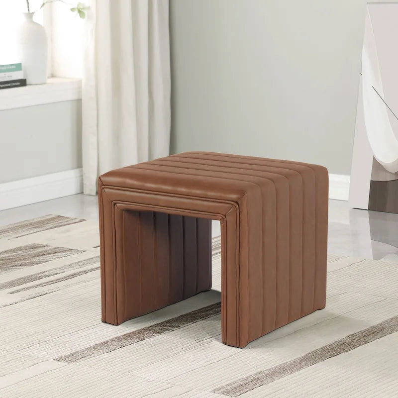 HomePop Modern Channel Ottoman 21