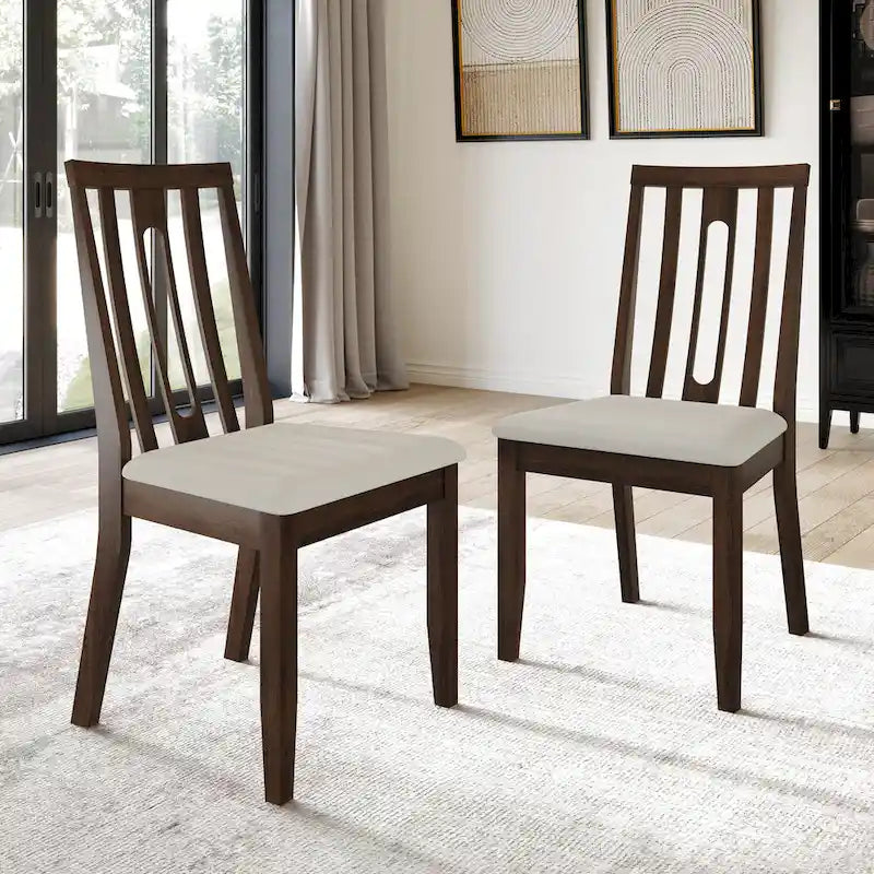 CraftPorch Contemporary Wooden Dining Chairs (Set of 2) - N/A 2