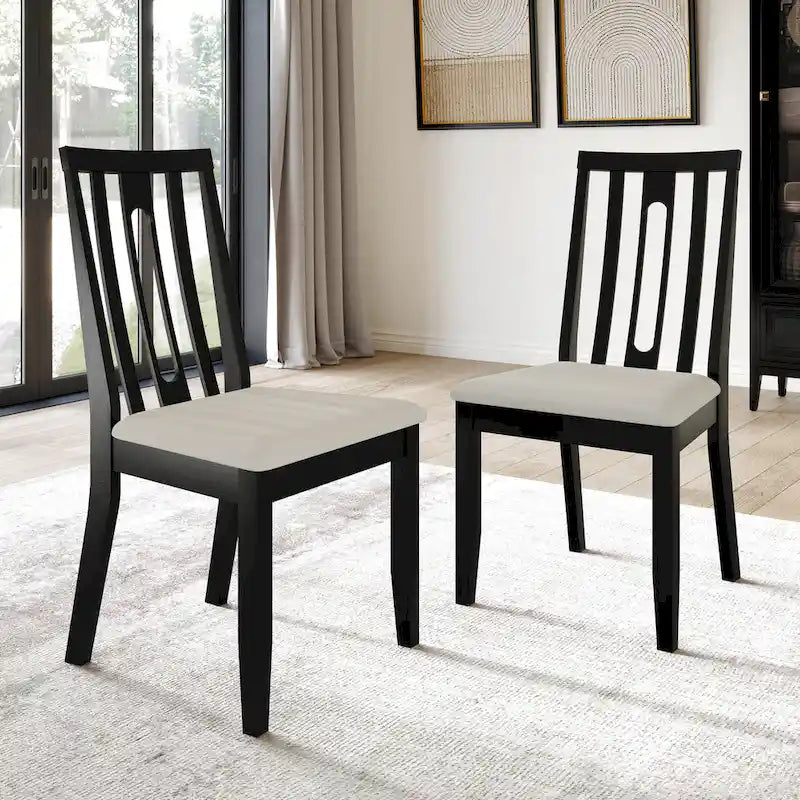 CraftPorch Contemporary Wooden Dining Chairs (Set of 2) - N/A 6