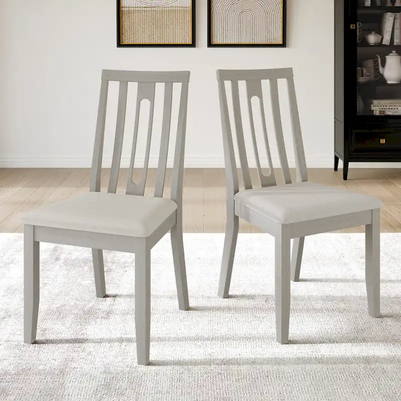 CraftPorch Contemporary Wooden Dining Chairs (Set of 2) - N/A 9
