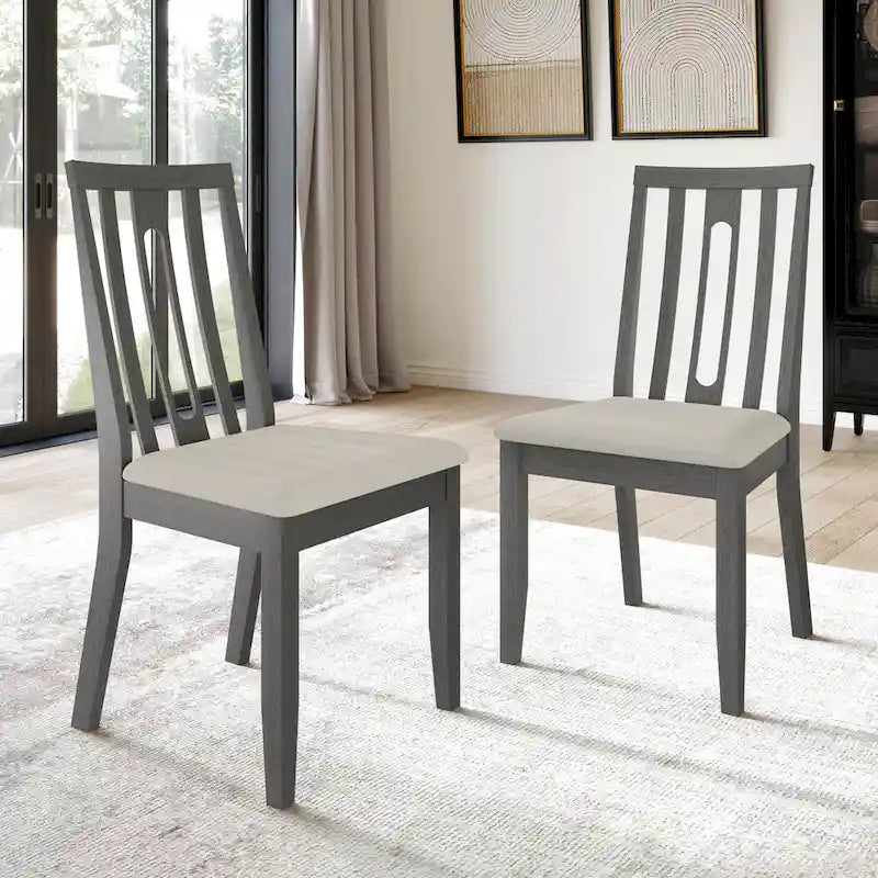 CraftPorch Contemporary Wooden Dining Chairs (Set of 2) - N/A 14