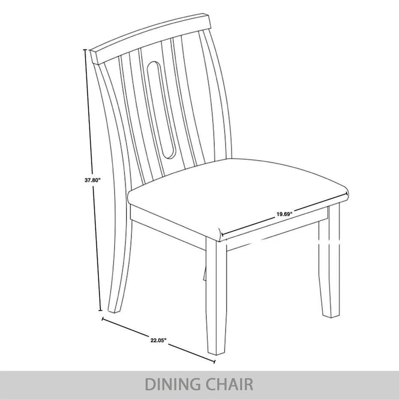 CraftPorch Contemporary Wooden Dining Chairs (Set of 2) - N/A 17