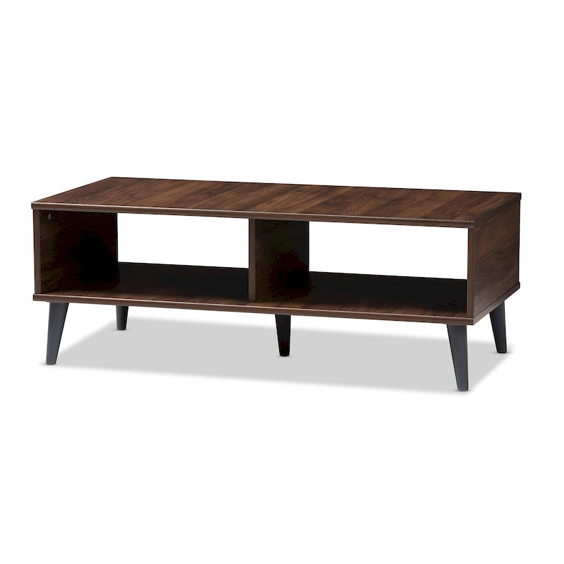 Mid-Century Modern Brown Coffee Table by Baxton Studio 16