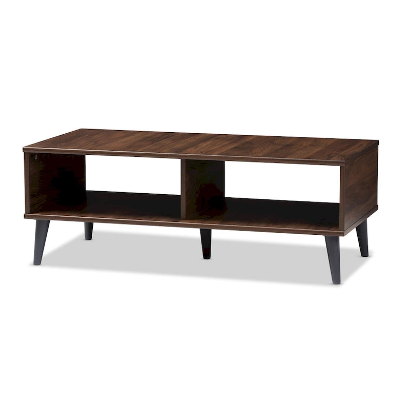 Mid-Century Modern Brown Coffee Table by Baxton Studio 3
