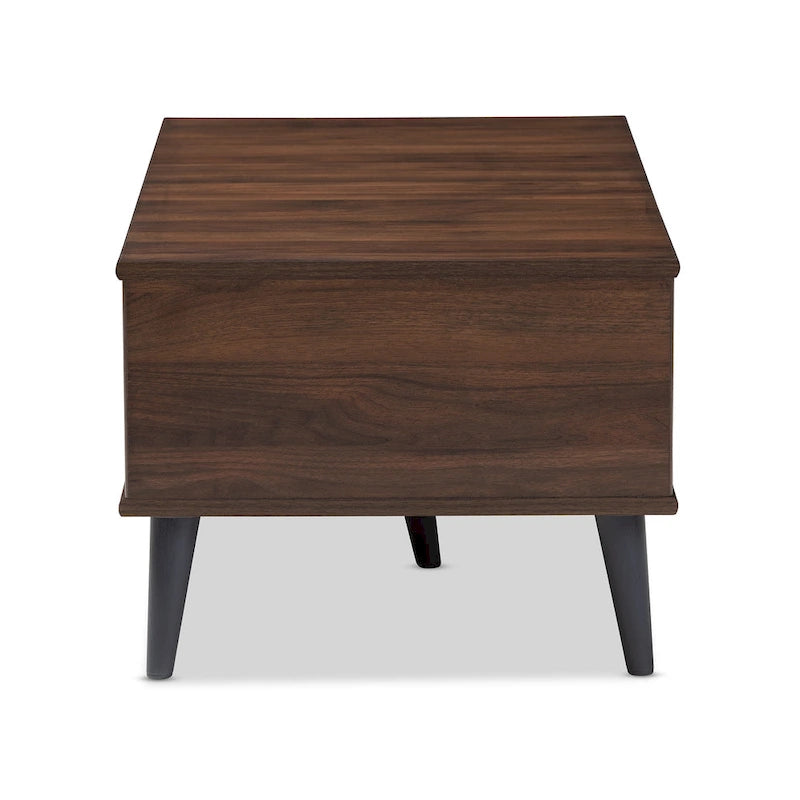 Mid-Century Modern Brown Coffee Table by Baxton Studio 5