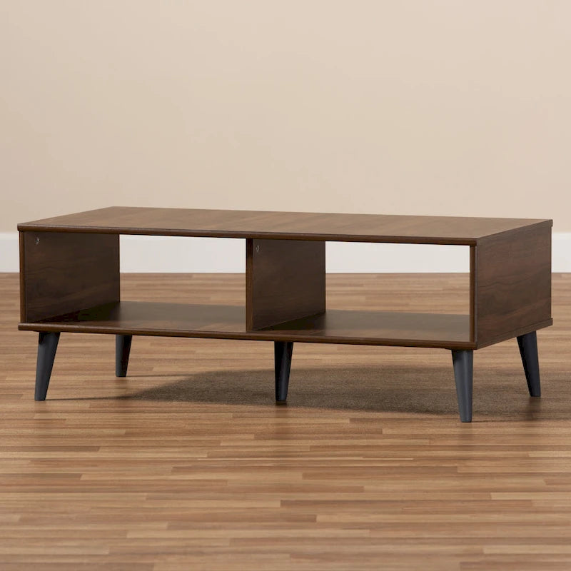 Mid-Century Modern Brown Coffee Table by Baxton Studio 9