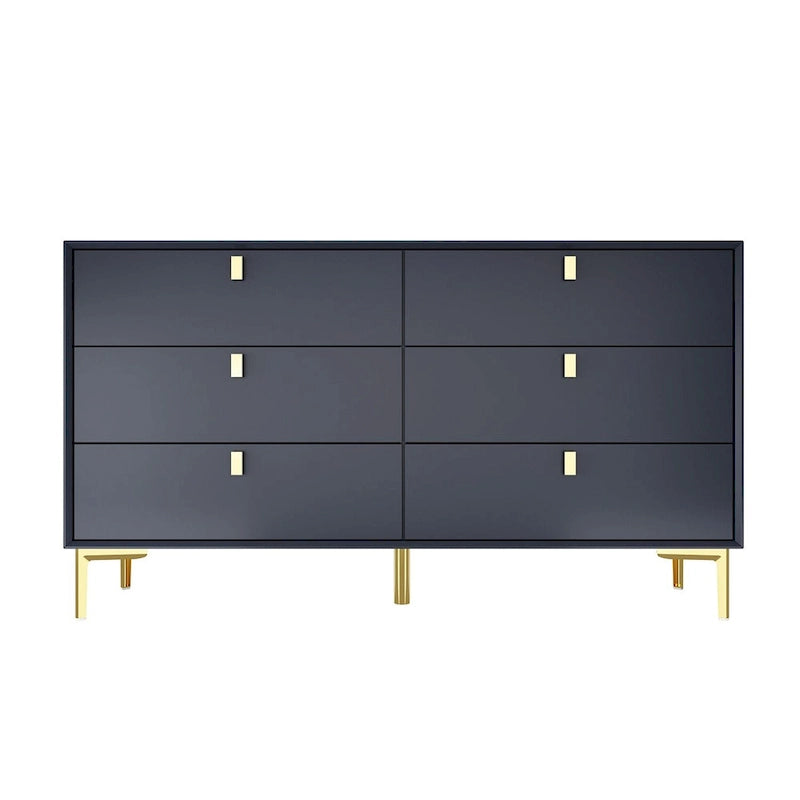 6 Drawers Storage Dresser Mid Century Chest of Drawer Sideboard 17