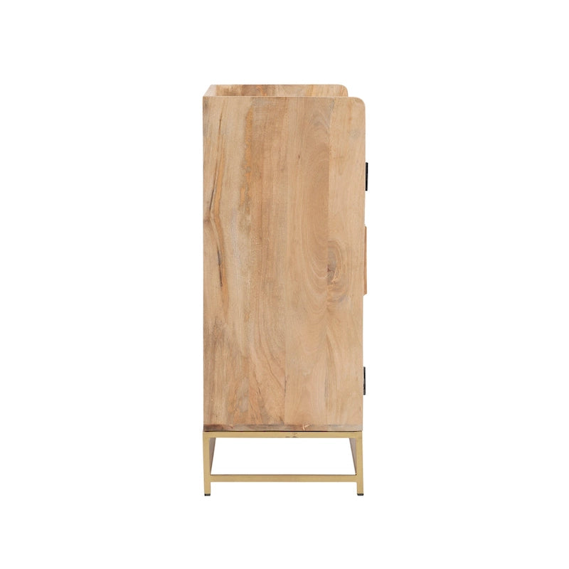 Spence Wooden Bar Cabinet with Marble Top 9