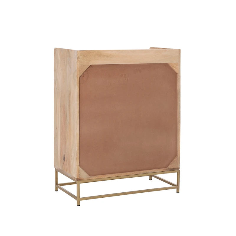 Spence Wooden Bar Cabinet with Marble Top 10
