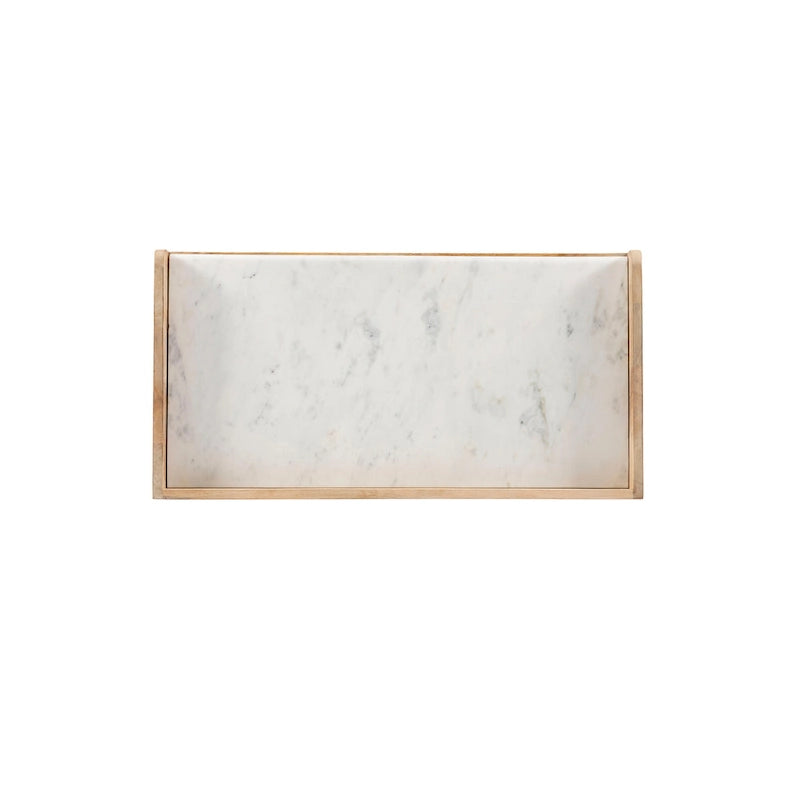 Spence Wooden Bar Cabinet with Marble Top 12